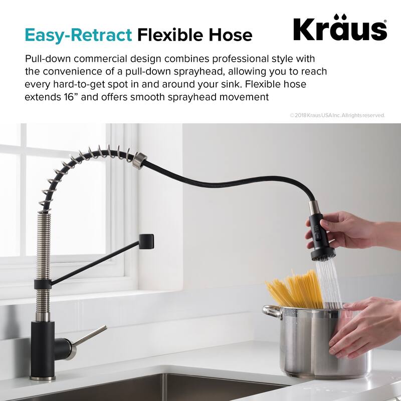 Kraus 3-in-1 Set Undermount Kitchen Sink, Pulldown Faucet, Dispenser