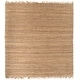 preview thumbnail 1 of 4, Hand-woven Natural Fiber Jute Area Rug - 8' Square Natural - 8' Square