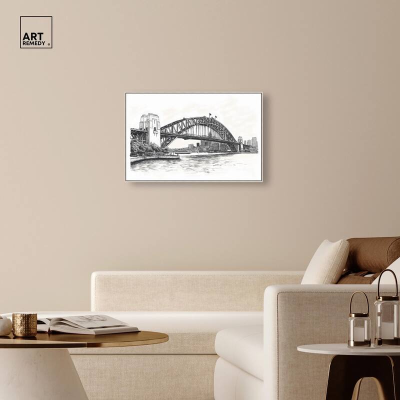 Lines of the Bridge Canvas by Art Remedy