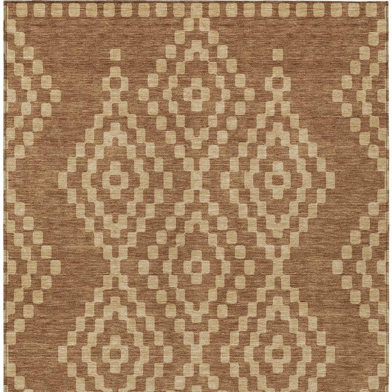 HomeRoots Geometric Transitional Rectangle Outdoor Rug