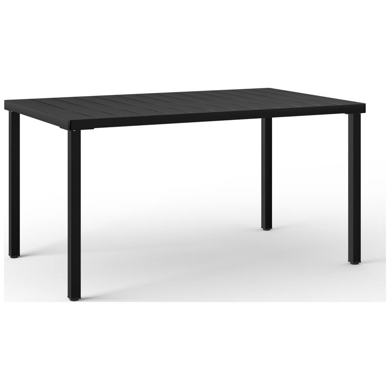 Frond and Form 59 Inch By 35.4 Inch Outdoor Steel Rectangular Dining Table