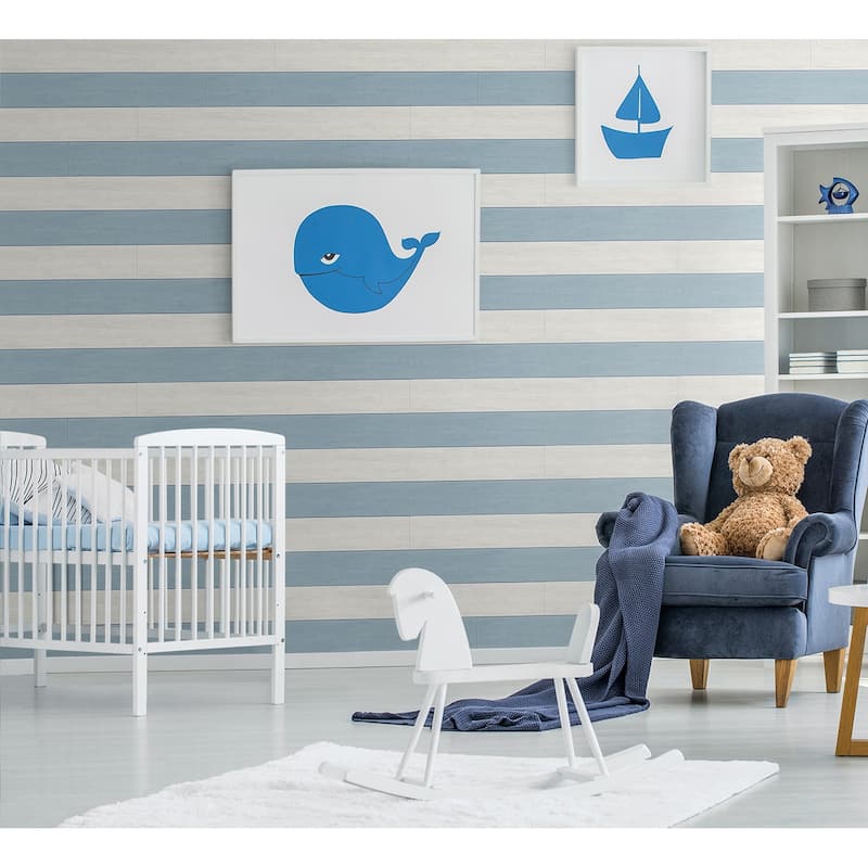 NextWall Two Toned Shiplap Peel and Stick Wallpaper