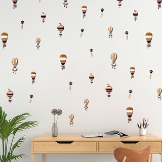 Walplus Dusty Pink Hot Air Balloon Children Wall Sticker Nursery Decor
