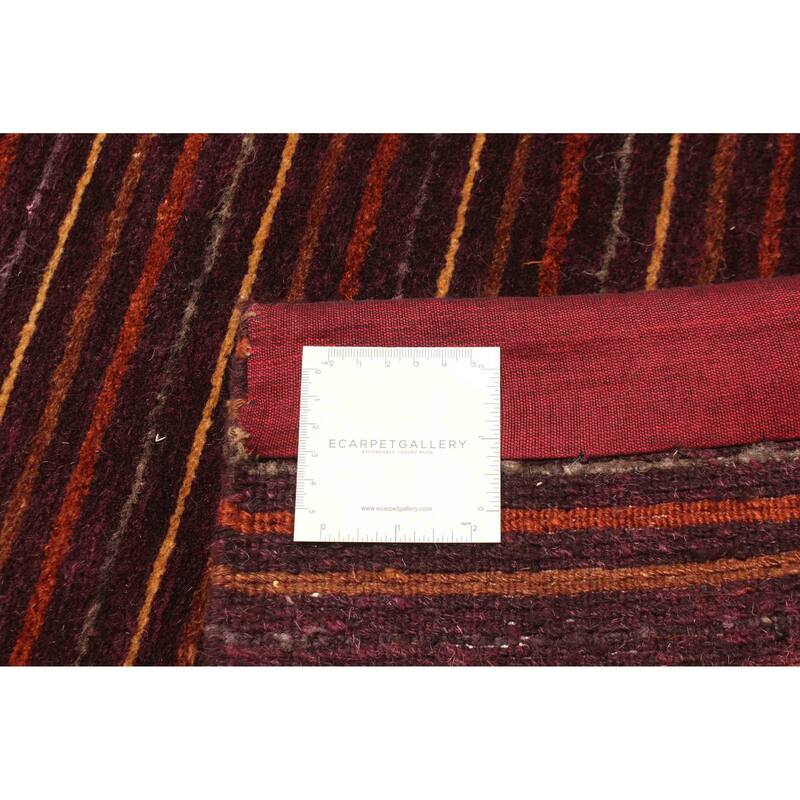 ECARPETGALLERY Hand-knotted Opulence Dark Brown Wool Rug - 3'0 x 11'4