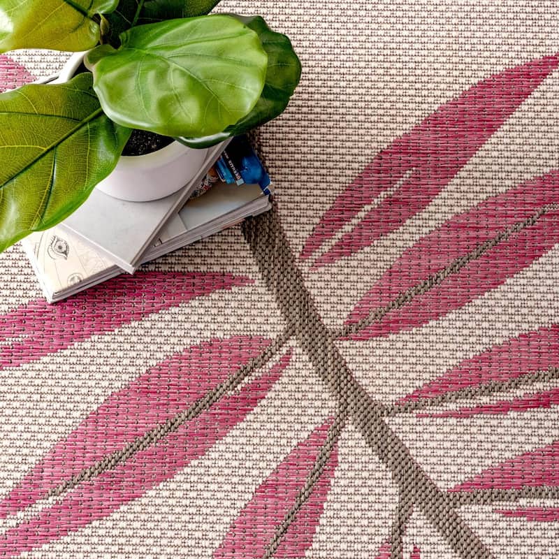 Nuloom Modern Floral Outdoor/ Indoor Porch Area Rug