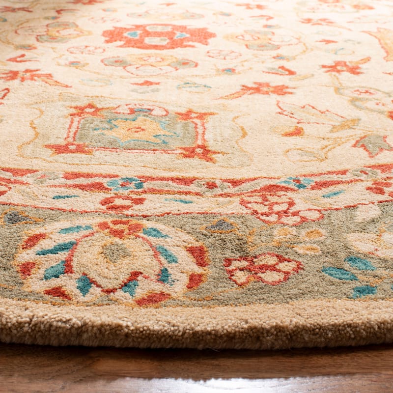 SAFAVIEH Handmade Anatolia Carol Traditional Oriental Hand-spun Wool Rug