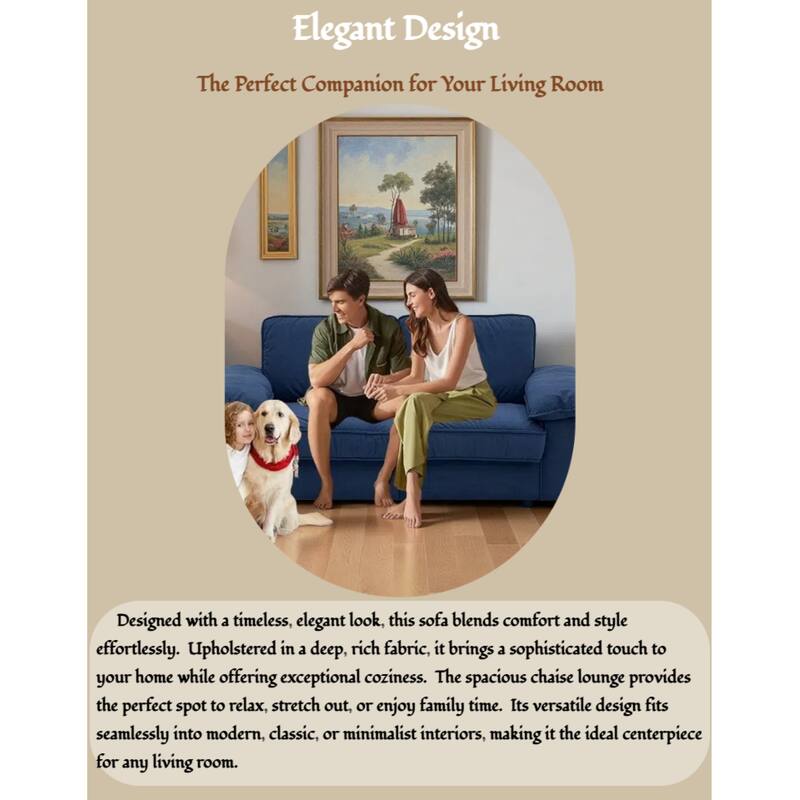 Roomfitters Modern Overstuffed Upholstered Sofa with Hidden Storage and Padded Arms, Comfy Loveseat for Small Space