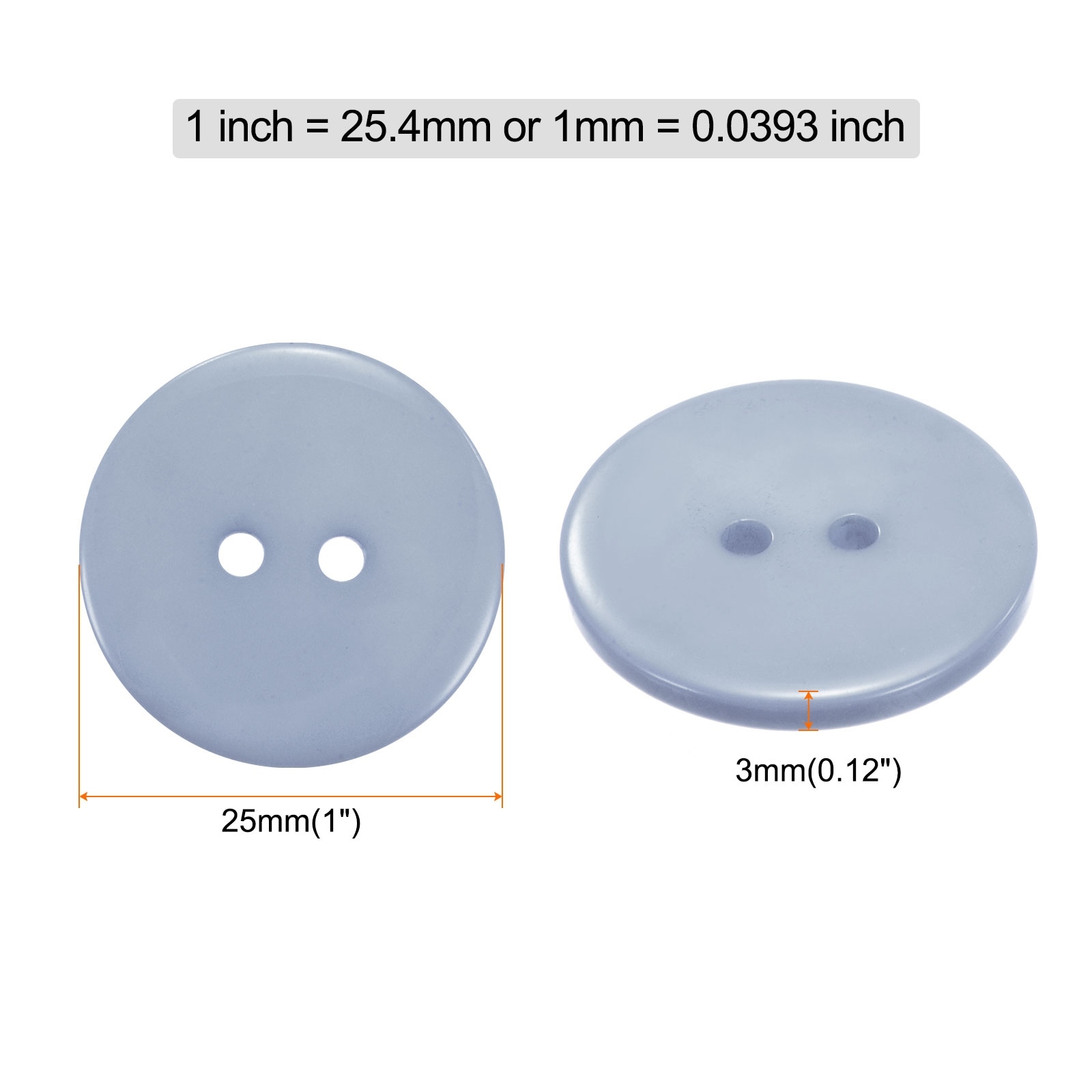Sewing Button 2 Holes Resin Round Craft Replacement Buttons for Clothing DIY Crafts Decoration