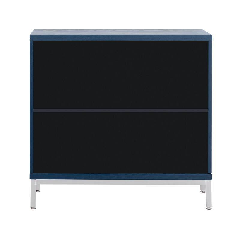 Modern Storage Cabinet with Adjustable Wooden Shelves and Metal Leg Frame for Living Room, Entryway, Dining Room