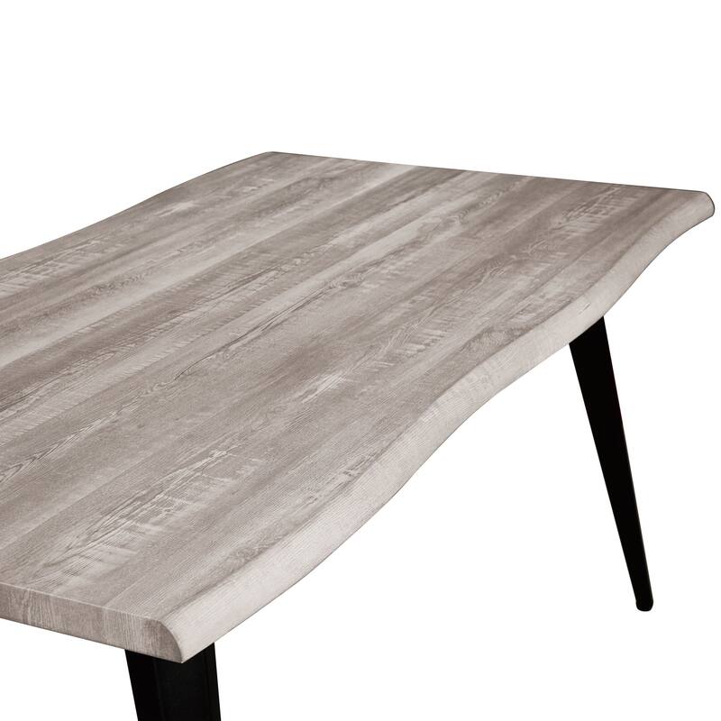 LeisureMod 7-pc Dining Set Ravenna Table and 6 Ervilla Chairs