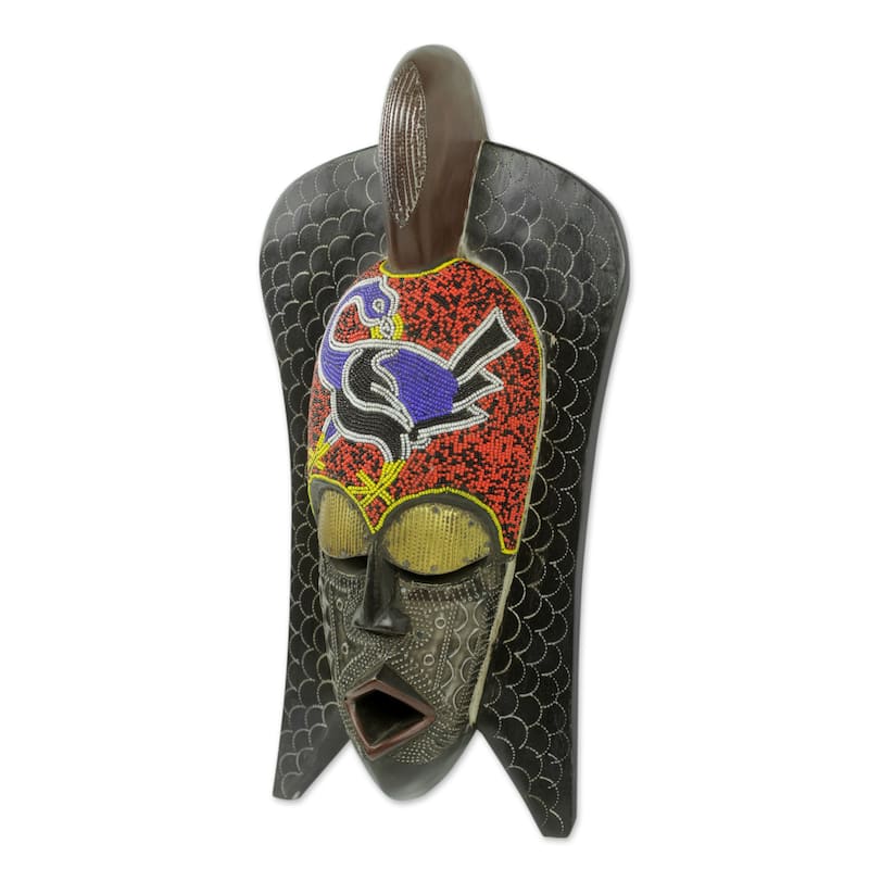 Novica Handmade Sankofa Philosophy African Wood Mask