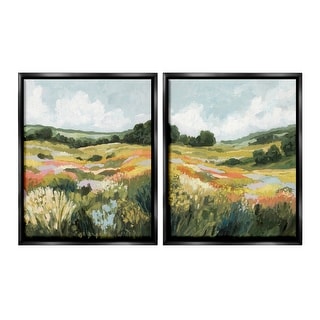 Stupell Vast Meadow Painting Framed Floater Canvas Wall Art Design By ...