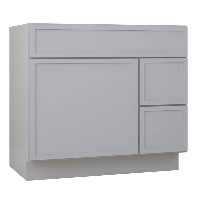 Vanity Art 36" Freestanding Single Base 2 Drawers Storage Cabinet with Soft Close Door