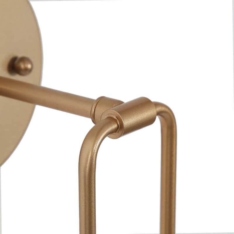 Zeci Modern Gold Wall Sconce with Orb Glass Unique Bathroom Vanity Light Dimmable - L5.1'' x W9.8" x H14.6"