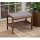 preview thumbnail 10 of 20, Ecostyle Solid Bamboo Padded Bench with Slatted Shelf