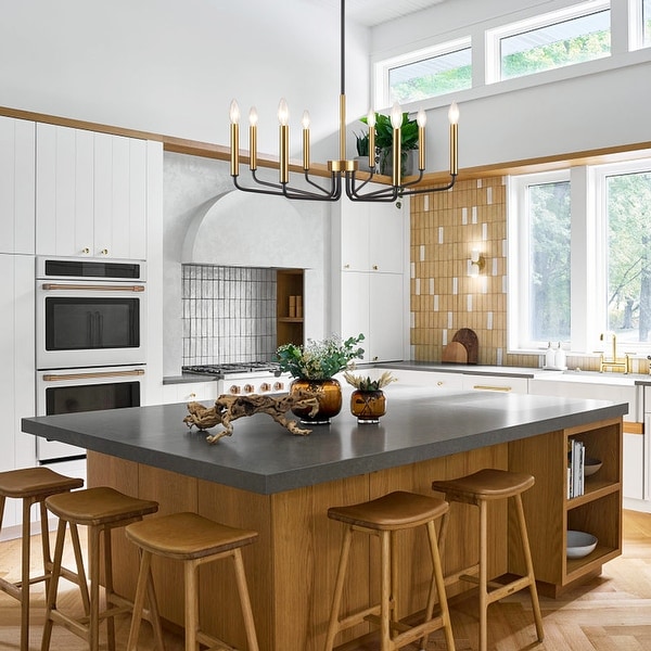 8 Light Rustic Simple Chandelier Farmhouse Chandelier Candle Style Chandelier for Dining Room Living Room Bedroom Kitchen On Sale Bed Bath Beyond 40328933