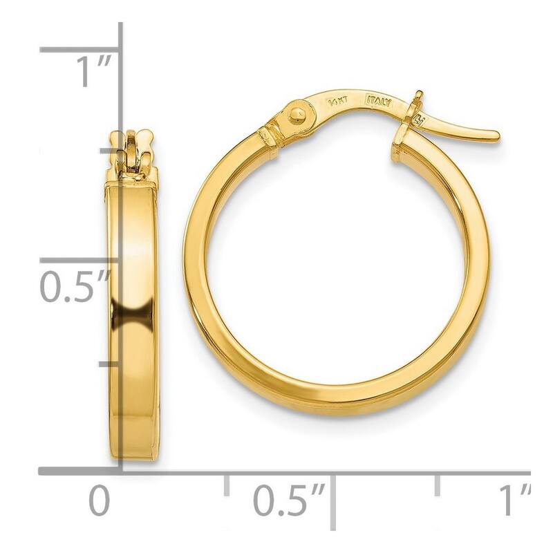 Curata 14k Polished Earrings - 19.75x18mm Wide 3mm Thick