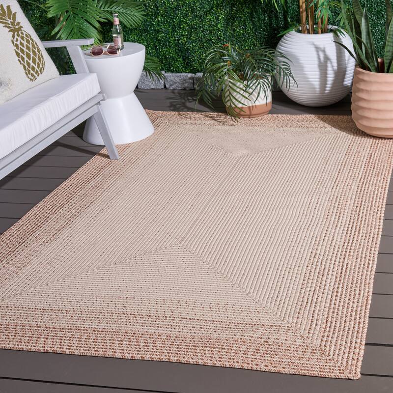 SAFAVIEH Handmade Braided Eiry Washable Indoor/Outdoor Rug - Weather Resistant & Easy Cleaning