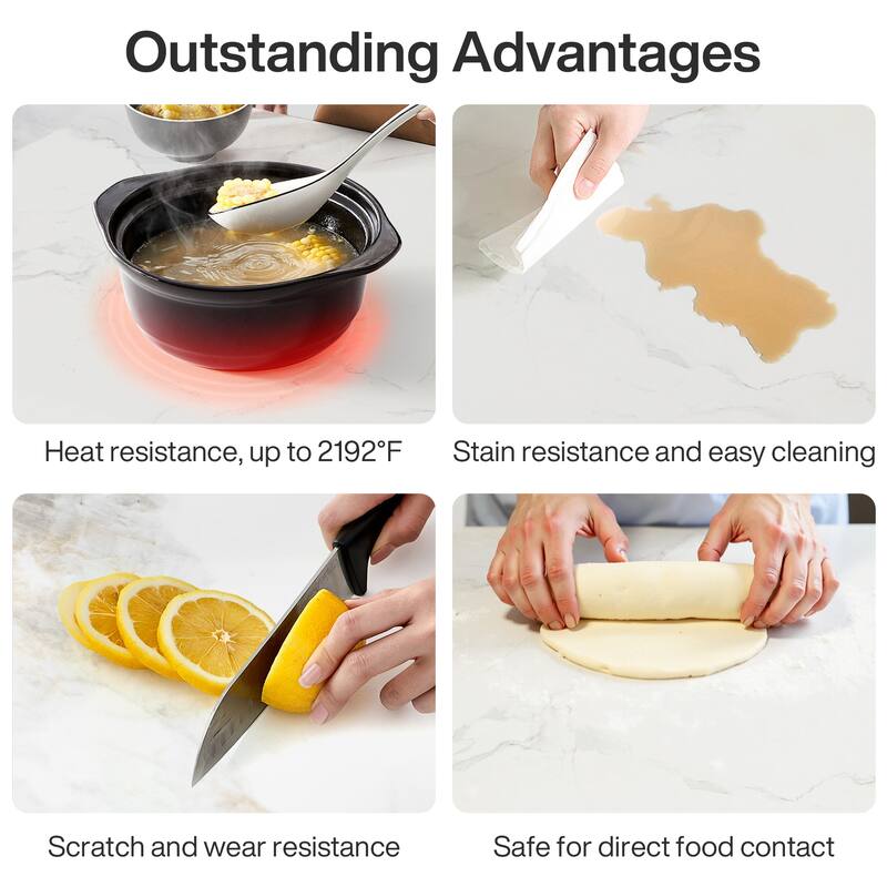 78.74" Luxury Rectangle Sintered Stone Dining Table with Stainless Steel Base