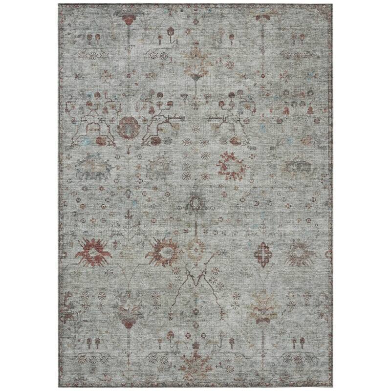 HomeRoots Floral Traditional Rectangle Outdoor Rug
