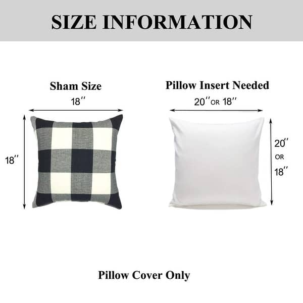 Buffalo Check 18 Inch Decorative Throw Pillow Cover Set Of 2 On Sale Overstock 19848778