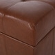 preview thumbnail 31 of 51, Veronica Contemporary Tufted Leather Storage Ottoman by Christopher Knight Home