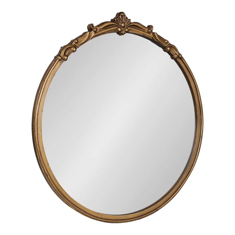Kate and Laurel Marchon Framed Wall Mirror - 30" Diameter - 30" Diameter