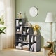 preview thumbnail 13 of 34, VECELO Set of 3 Cube Bookshelves 2/3/4-Tier Open Shelf Bookcase with Irregular Cubes for Living Room Study Bedroom Office