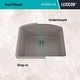 preview thumbnail 7 of 5, 23 Inch Lexicon Platinum Quartz Composite Drop-in Undermount D-Shaped Single Bowl Galaxy Concrete Kitchen Sink LP-2321D-C-SO