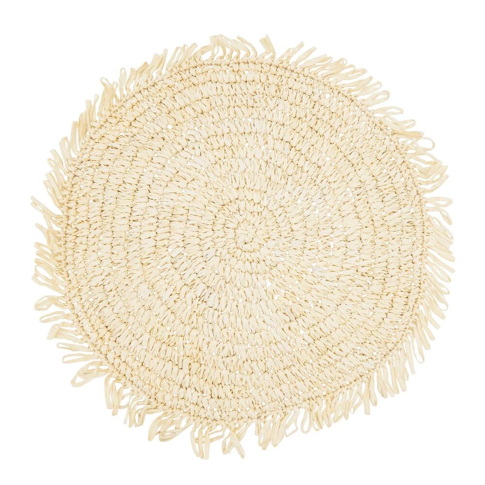 Rustic Raffia Fringe Placemat (Set of 4)