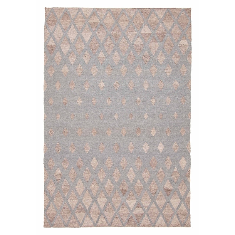 ECARPETGALLERY Flat-Weave Ankara FW Grey Wool Kilim - 4'11 x 7'11 - Grey - 4'11 x 7'11