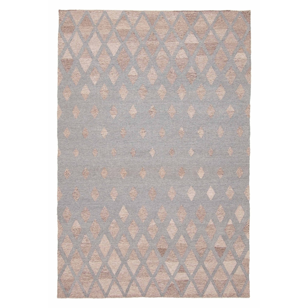 ECARPETGALLERY Flat-Weave Ankara FW Grey Wool Kilim - 4'11 x 7'11