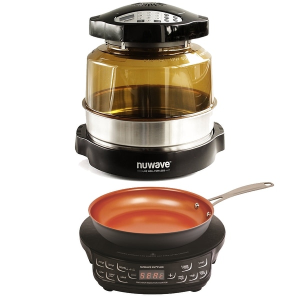 NuWave Pro Plus Oven w/ 3" Extender Ring Kit & PIC Gold Cooktop Bundle