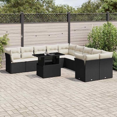 11 Piece Garden Sofa Set with Cushions - 21.7 x 39.4 x 28.7 in