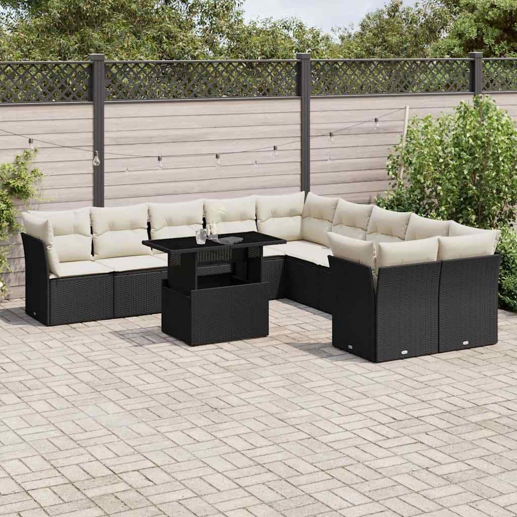 11 Piece Garden Sofa Set with Cushions - 21.7 x 39.4 x 28.7 in