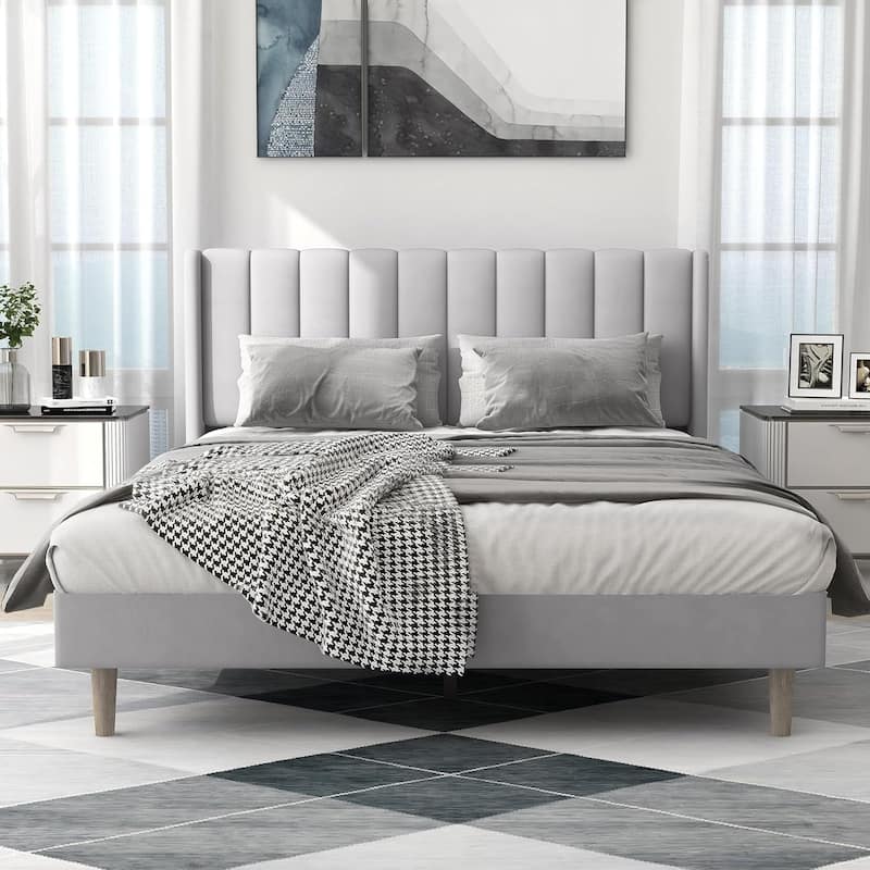 Alazyhome Upholstered Platform Bed Frame