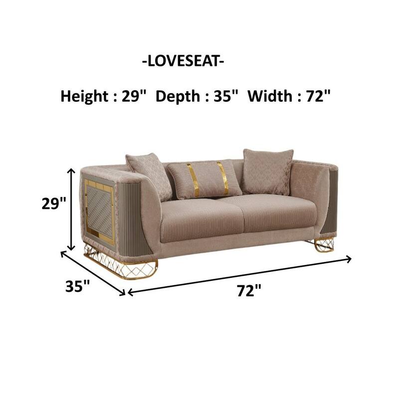 Celvina 4 Pieces Living Room Sets 1 Sofa 1 Loveseat 2 Chair