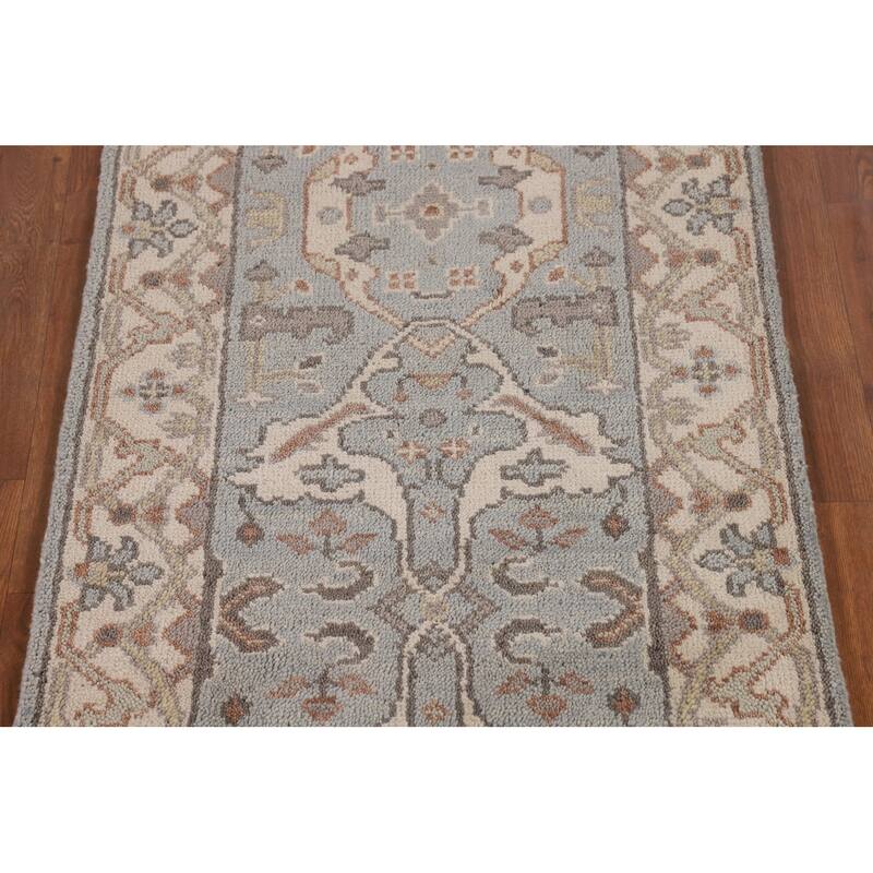 Oushak Oriental Runner Rug Handmade Wool Carpet - 2'8"x 8'0"
