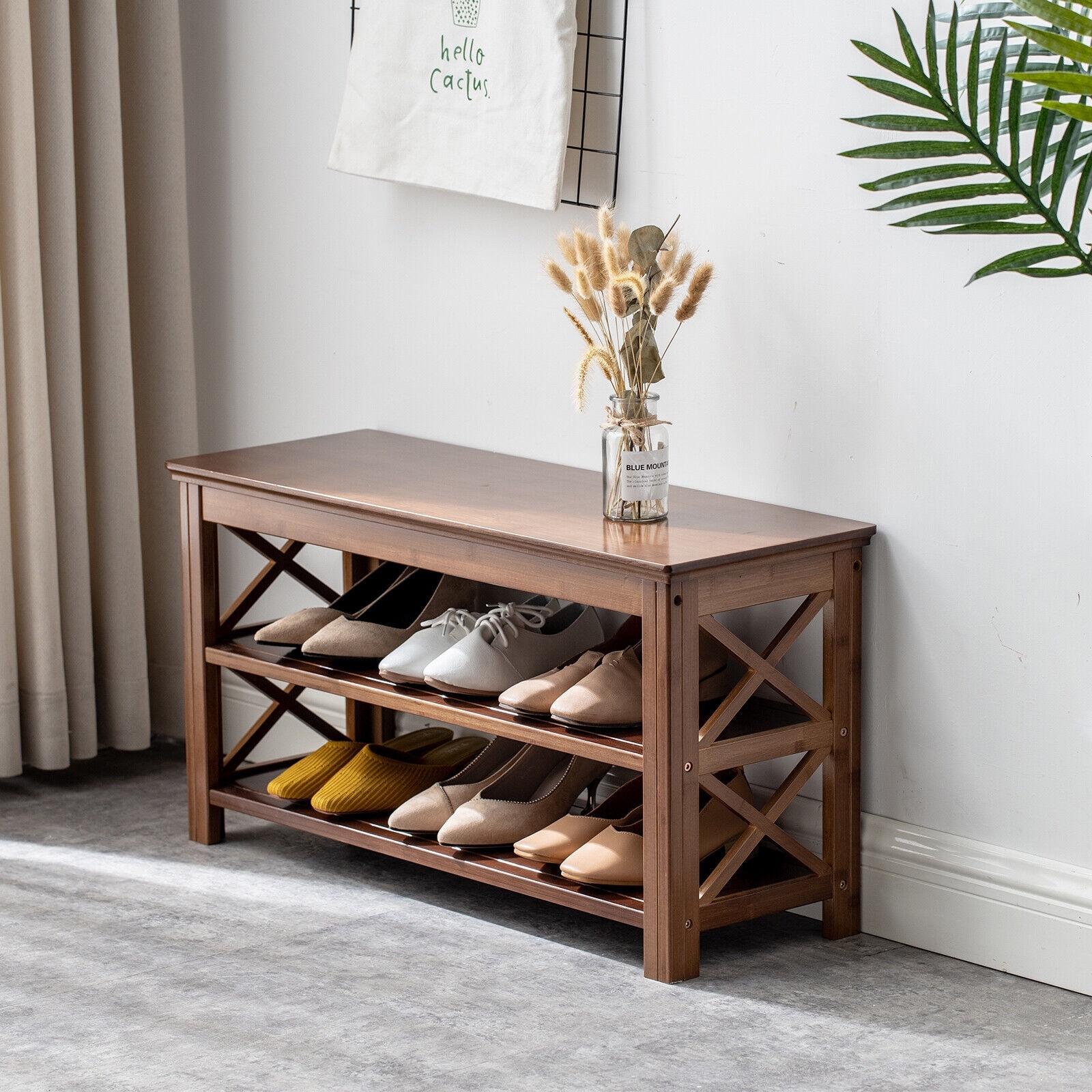 3-Tier Bamboo Shoe Rack Bench Entryway Shoe Storage Organizer - On Sale -  Bed Bath & Beyond - 35623248