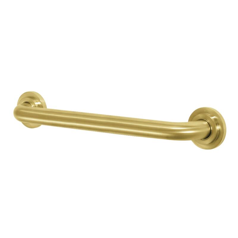 Kingston Brass Manhattan 18-Inch X 1-1/4-Inch OD Decorative Grab Bar - Brushed Brass