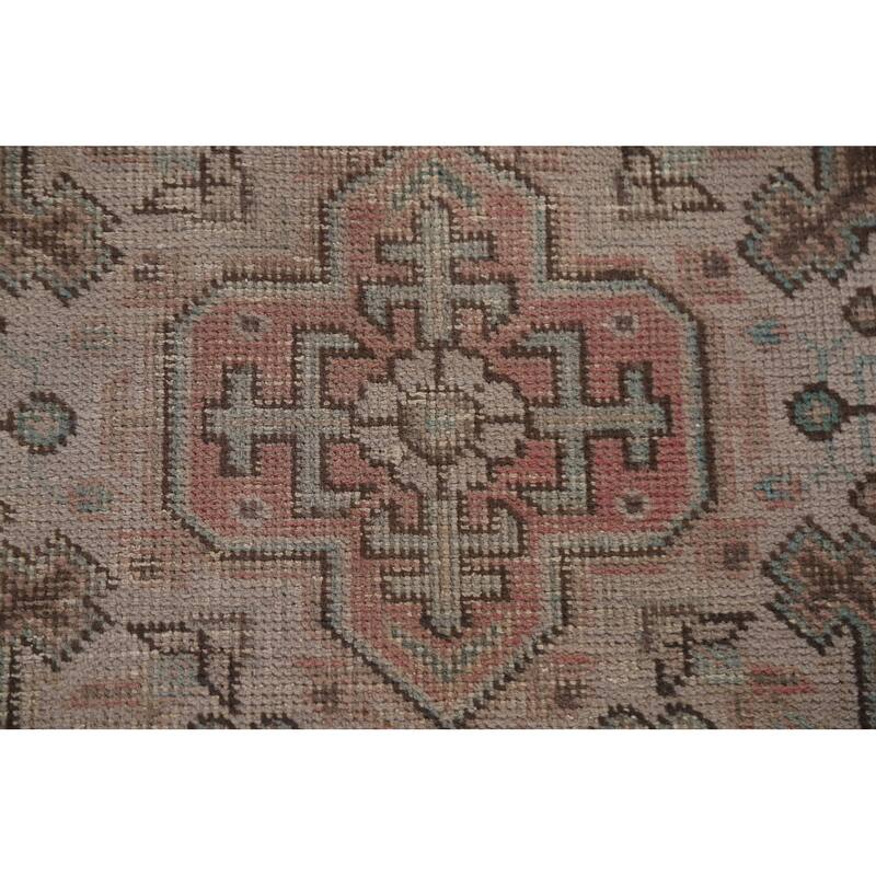 Hand Knotted Oriental 100% Wool Carpet Traditional Medallion Pink Tabriz Area Rug - 12' 9'' X 9' 2''
