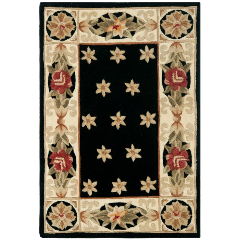 SAFAVIEH Handmade Naples Eeuwkje Traditional Oriental Wool Rug - 2' x 3' - Black - Runner/Rectangle