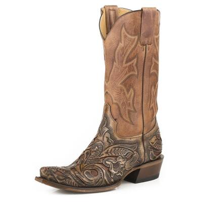Stetson Western Boot Mens Handtool Brown 12-020-6162-3795 BR