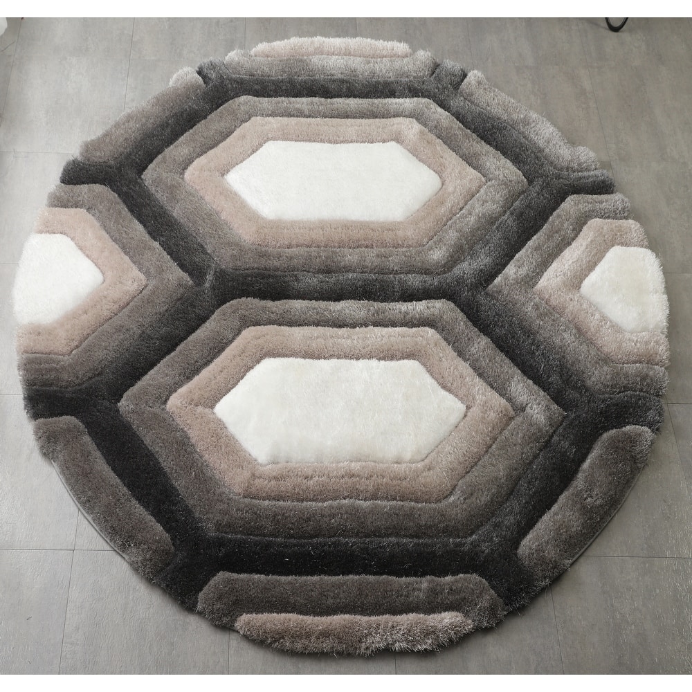 Mateos Collection Grey/White Area Rug