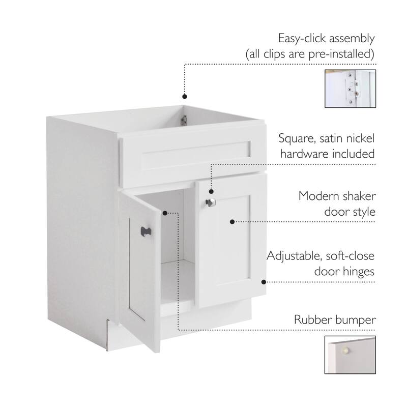 Design House 214569 Brookings 30" Single Free Standing Vanity Cabinet