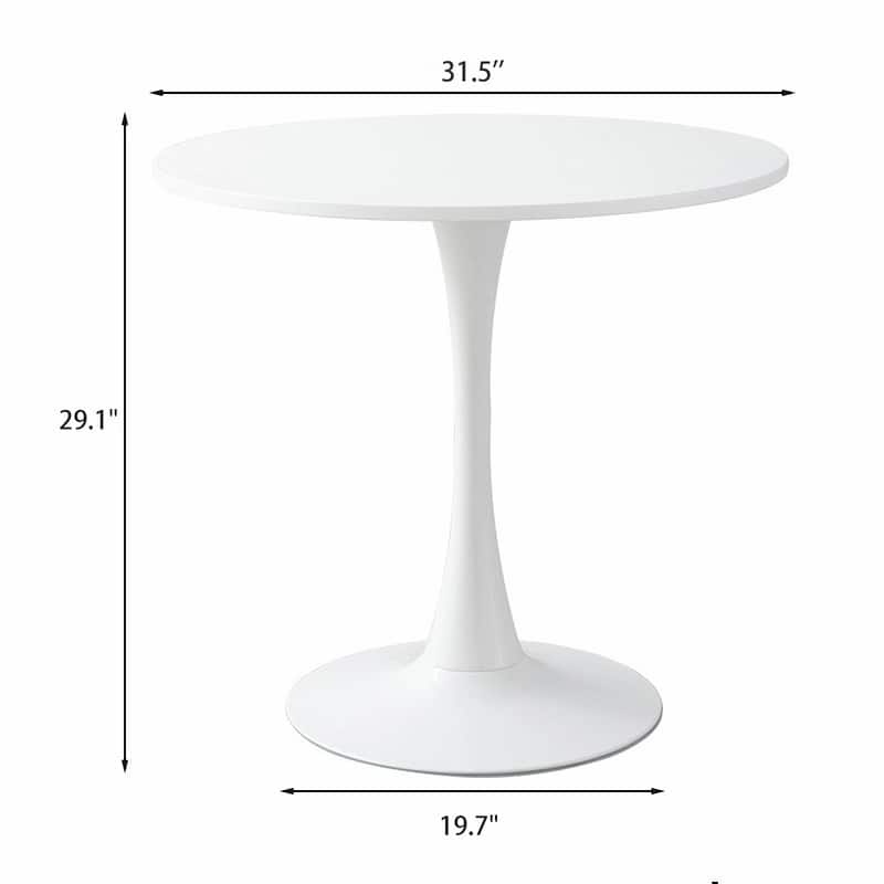 Modern Round Dining Table, 31.5" Kitchen Dining Room Furniture