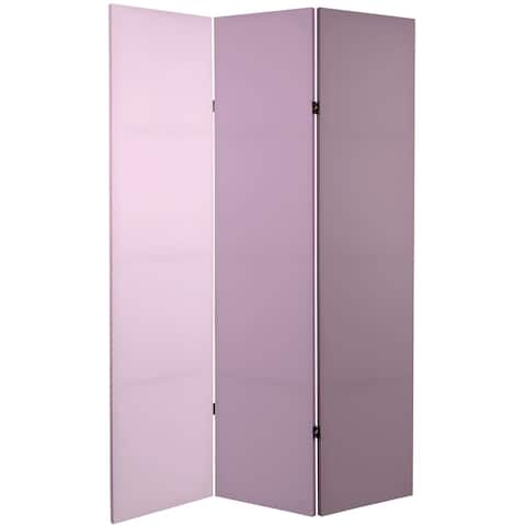 6 ft. Tall Double Sided Lilac Palette Canvas Room Divider