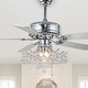 preview thumbnail 3 of 61, Bella Depot 52" Modern Reversible Crystal Ceiling Fan with Remote Control and Light Kit