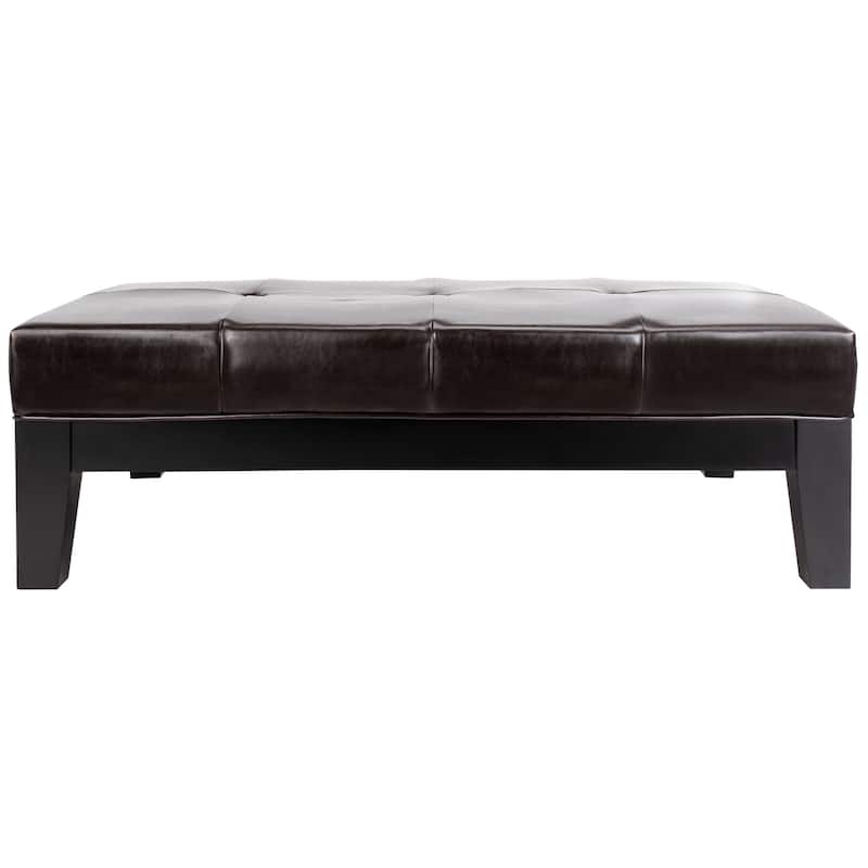 SAFAVIEH Kirsten Solid Wood Cocktail Ottoman - Brown