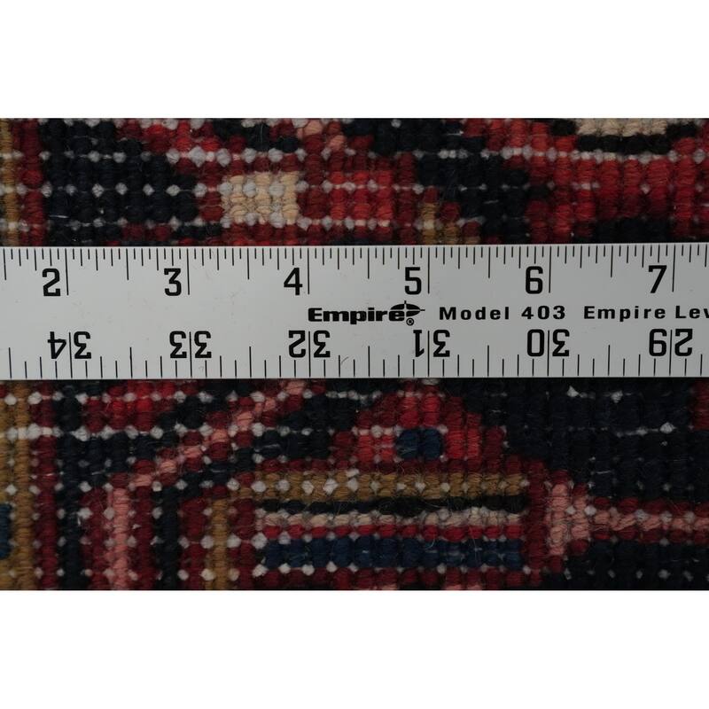 Hand Knotted Oriental 100% Wool Carpet Traditional Medallion Red Heriz Area Rug - 11' 4'' X 8' 3''